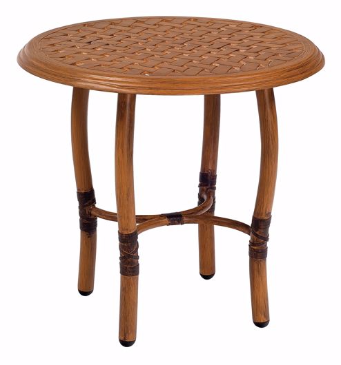 Picture of GLADE ISLE TABLES ROUND END TABLE WITH THATCH TOP