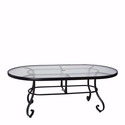 Picture of RAMSGATE 42" X 74" UMBRELLA TABLE - OBSCURE GLASS