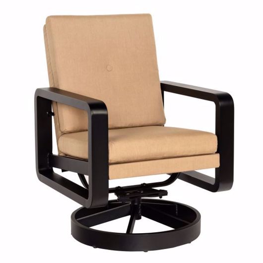 Picture of VALE SWIVEL ROCKING DINING ARMCHAIR WITH UPHOLSTERED BACK