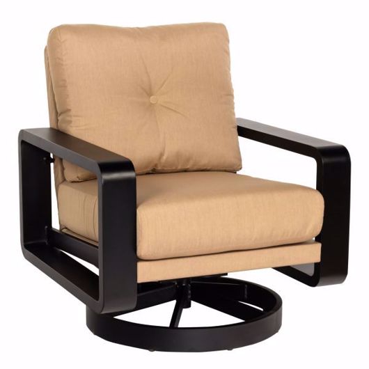 Picture of VALE SWIVEL LOUNGE CHAIR WITH UPHOLSTERED BACK