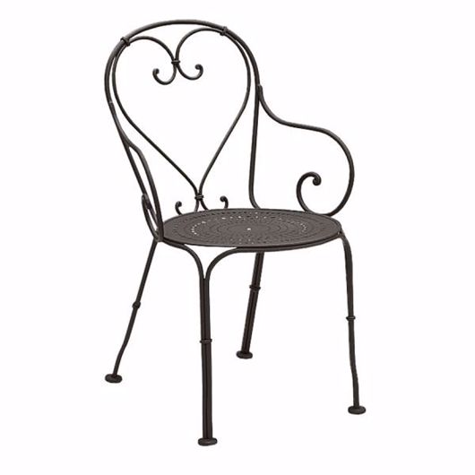 Picture of PARISIENNE ARM CHAIR - PATTERN METAL SEAT