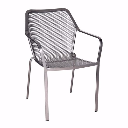 Picture of IRON DINING DELMAR STACKING ARM CHAIR