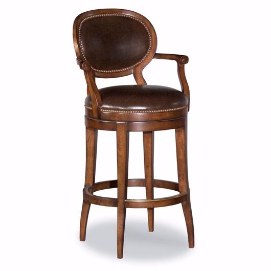 Picture of OVAL BACK SWIVEL BAR STOOL