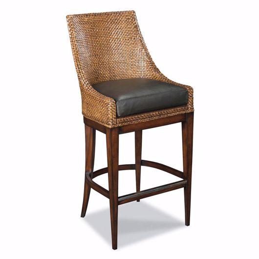 Picture of WOVEN LEATHER BAR STOOL