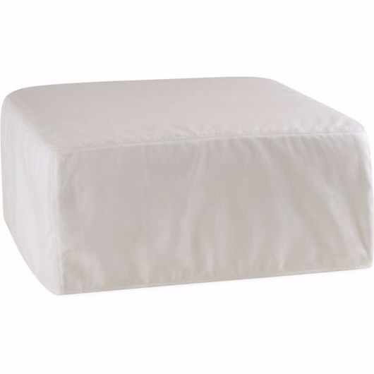 Picture of US6467-80 BODEGA BAY OUTDOOR SLIPCOVERED BUMPER OTTOMAN