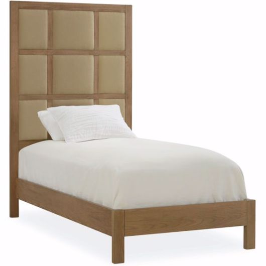 Picture of L80-30H LEATHER TWIN HEADBOARD W/ RAILS