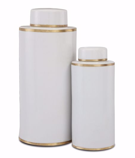 Picture of IVORY TEA CANISTER SET OF 2