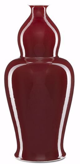 Picture of OXBLOOD LARGE ELONGATED DOUBLE GOURD VASE