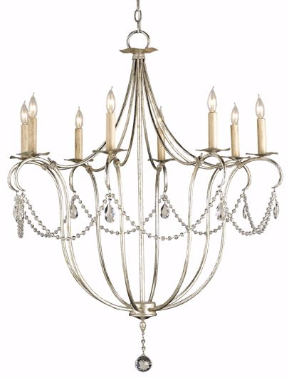 Picture of CRYSTAL LIGHTS SILVER LARGE CHANDELIER