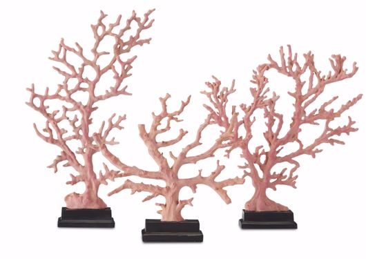 Picture of RED CORAL BRANCHES LARGE SET OF 3
