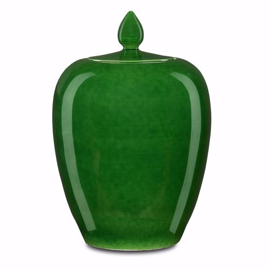 Picture of IMPERIAL GREEN GINGER JAR