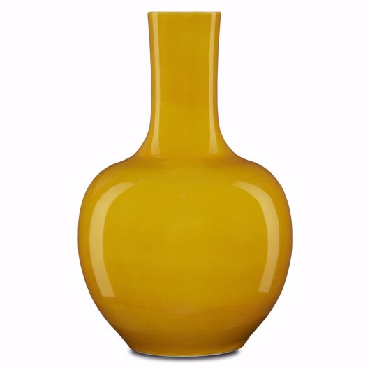 Picture of IMPERIAL YELLOW LONG NECK VASE