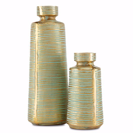 Picture of KENNA GREEN VASE SET OF 2