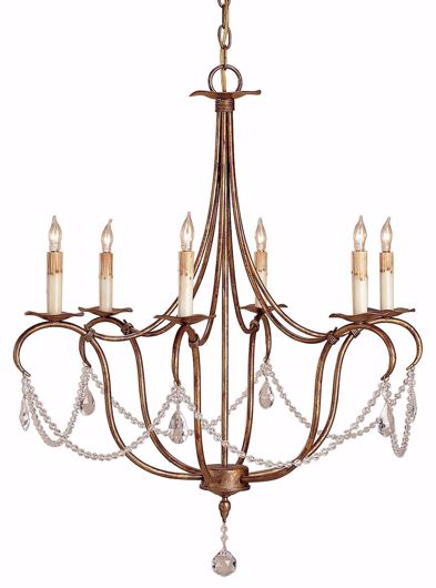 Picture of CRYSTAL LIGHTS GOLD SMALL CHANDELIER