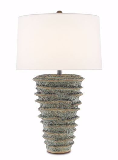 Picture of SUNKEN GREEN TABLE LAMP
