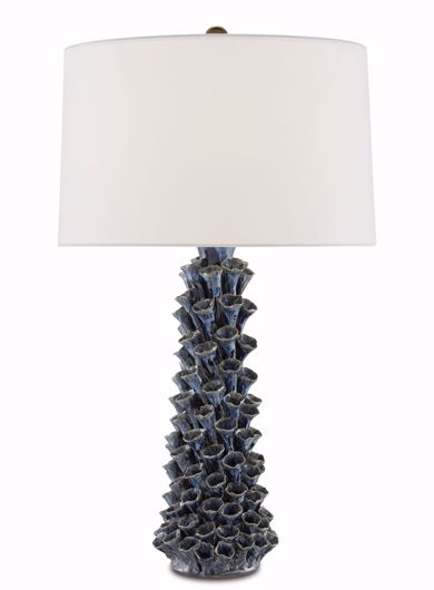 Picture of SUNKEN BLUE TABLE LAMP