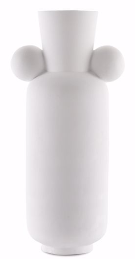 Picture of HAPPY 40 TALL WHITE VASE
