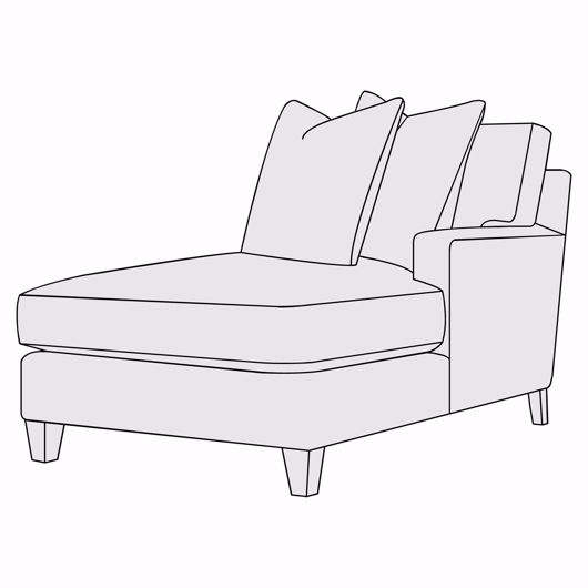 Picture of MILA FABRIC RIGHT ARM CHAISE